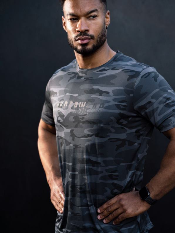 Ryderwear Overdrive T-Shirt Black Camo Men Clothing 4Z2T1254