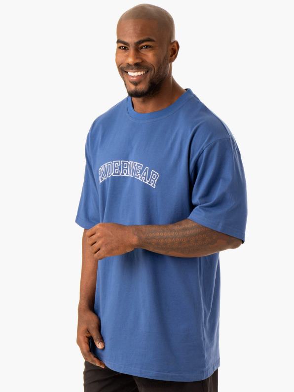 Ryderwear Oversized T-Shirt Royal Blue Men Clothing 4Z2T1236