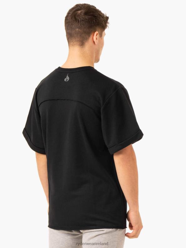 Ryderwear Pursuit Oversized Fleece T-Shirt Black Men Clothing 4Z2T1243