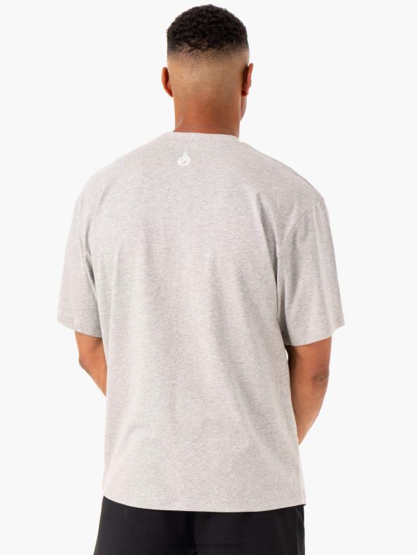 Ryderwear Recharge T-Shirt Grey Marl Men Clothing 4Z2T1227