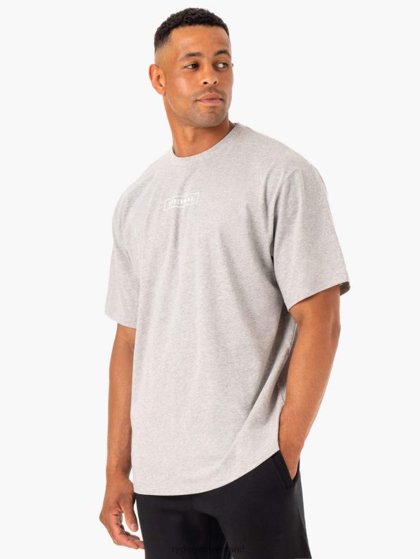 Ryderwear Recharge T-Shirt Grey Marl Men Clothing 4Z2T1227
