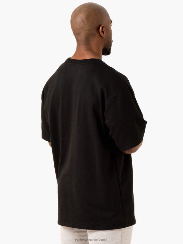 Ryderwear Throwback Oversized Fleece T-Shirt Black Men Clothing 4Z2T1259