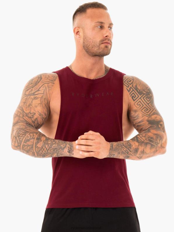 Ryderwear Active Cotton Baller Tank Burgundy Men Clothing 4Z2T1355