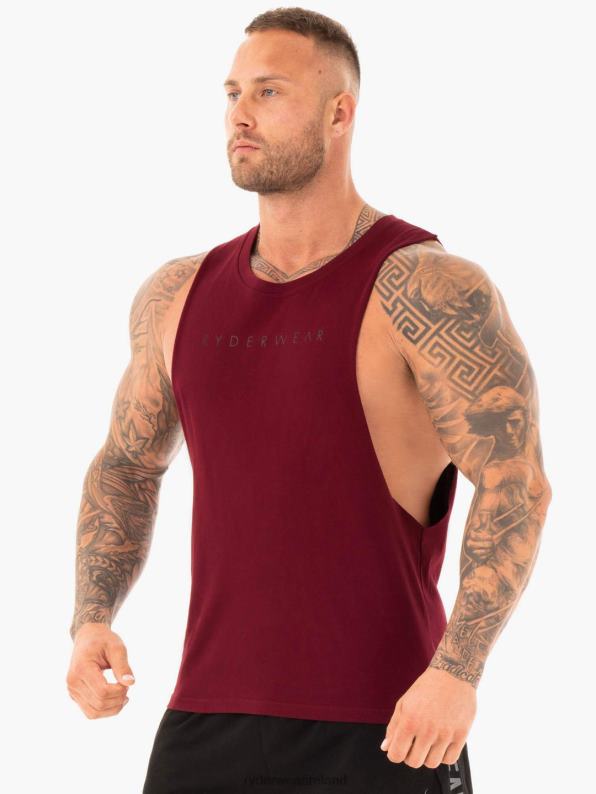 Ryderwear Active Cotton Baller Tank Burgundy Men Clothing 4Z2T1355