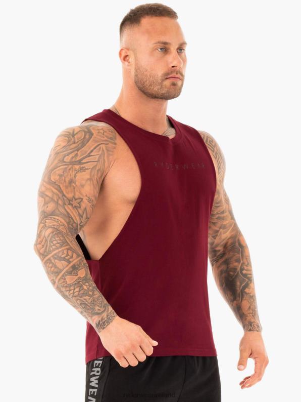 Ryderwear Active Cotton Baller Tank Burgundy Men Clothing 4Z2T1355