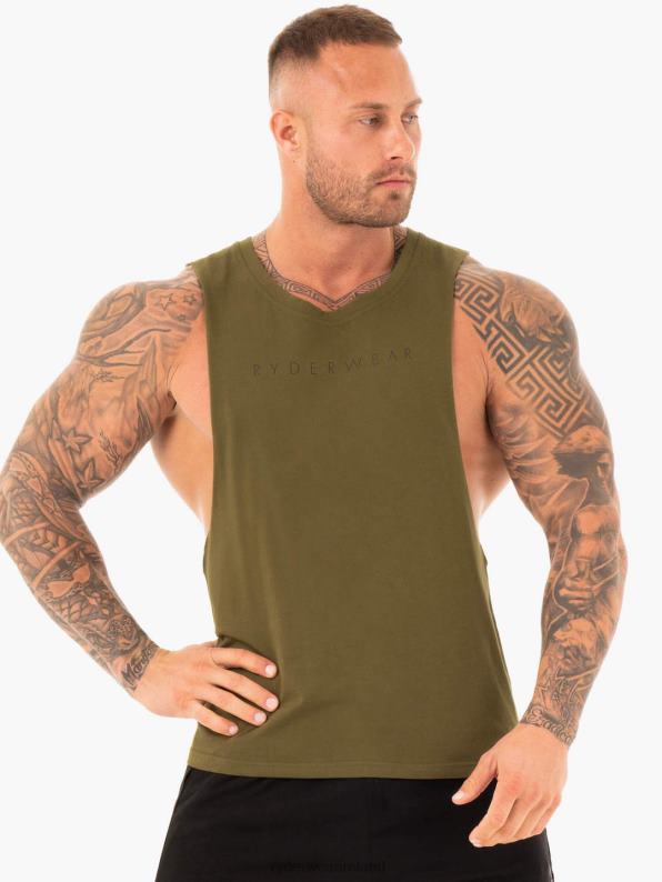 Ryderwear Active Cotton Baller Tank Khaki Men Clothing 4Z2T1356
