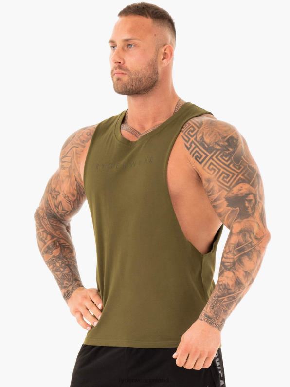 Ryderwear Active Cotton Baller Tank Khaki Men Clothing 4Z2T1356