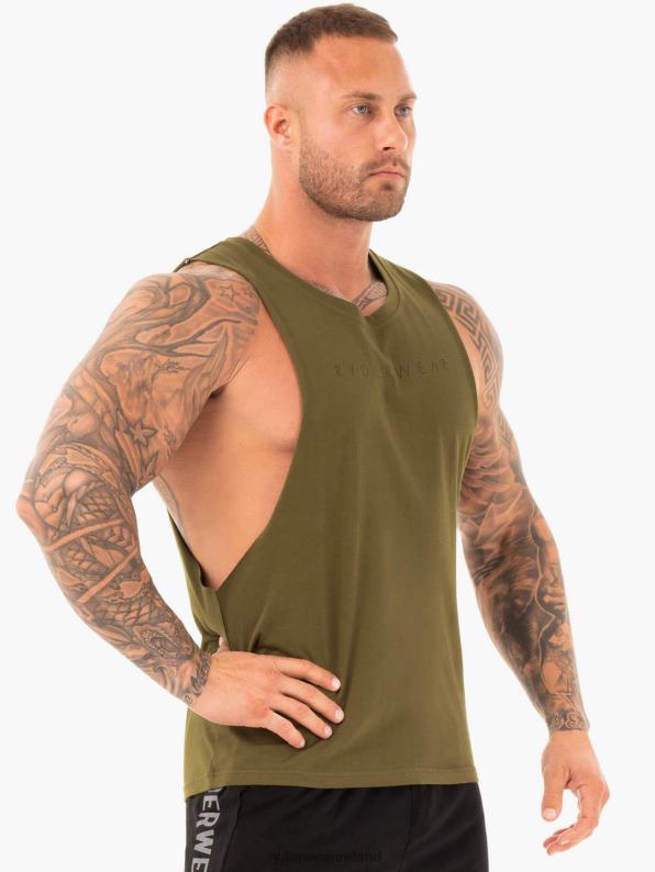 Ryderwear Active Cotton Baller Tank Khaki Men Clothing 4Z2T1356