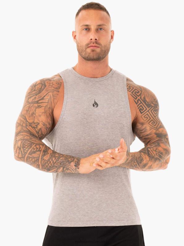 Ryderwear Athletic Cut Tank Grey Marl Men Clothing 4Z2T1354