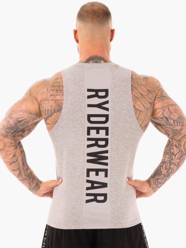 Ryderwear Athletic Cut Tank Grey Marl Men Clothing 4Z2T1354