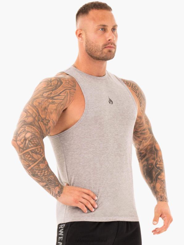 Ryderwear Athletic Cut Tank Grey Marl Men Clothing 4Z2T1354