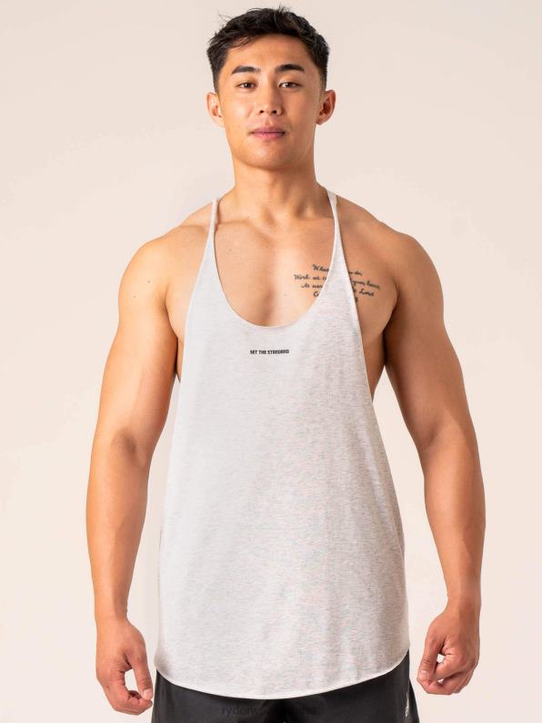 Ryderwear Emerge Arnie T-Back Snow Grey Marl Men Clothing 4Z2T1292