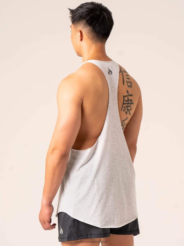 Ryderwear Emerge Arnie T-Back Snow Grey Marl Men Clothing 4Z2T1292