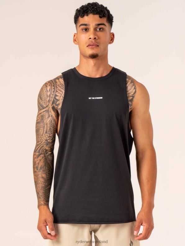 Ryderwear Emerge Drop Armhole Tank Faded Black Men Clothing 4Z2T1291