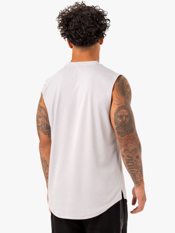 Ryderwear Enhance Muscle Tank Snow Grey Men Clothing 4Z2T1325