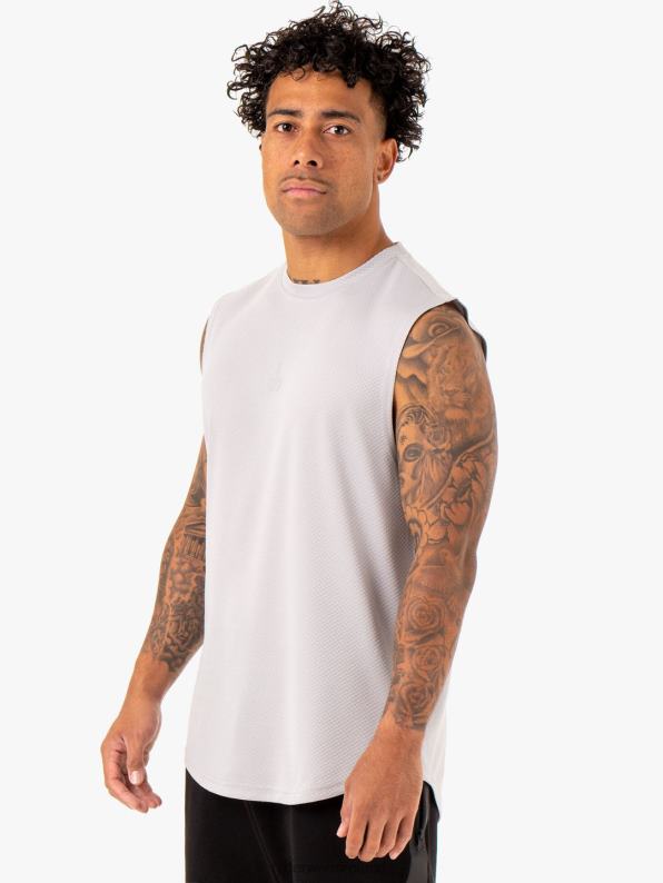 Ryderwear Enhance Muscle Tank Snow Grey Men Clothing 4Z2T1325