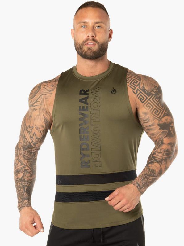 Ryderwear Evo Mesh Baller Tank Khaki Men Clothing 4Z2T1361