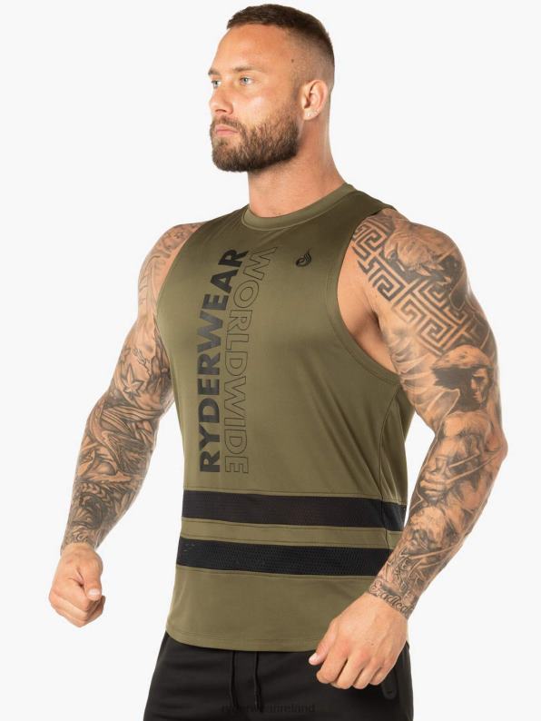Ryderwear Evo Mesh Baller Tank Khaki Men Clothing 4Z2T1361