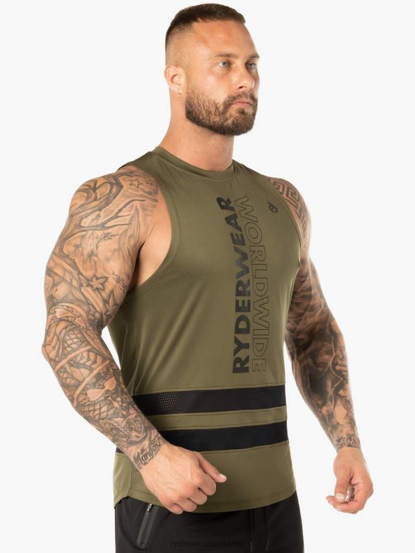 Ryderwear Evo Mesh Baller Tank Khaki Men Clothing 4Z2T1361