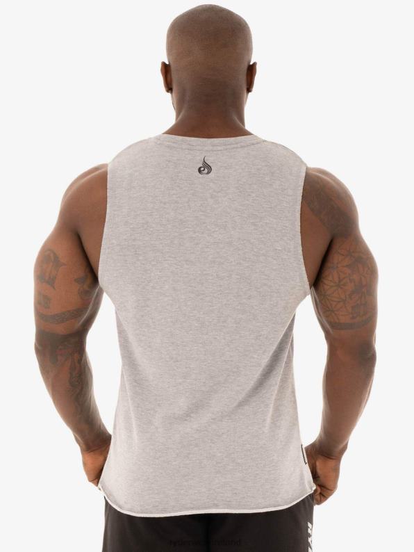 Ryderwear Flex Fleece Tank Grey Marl Men Clothing 4Z2T1350