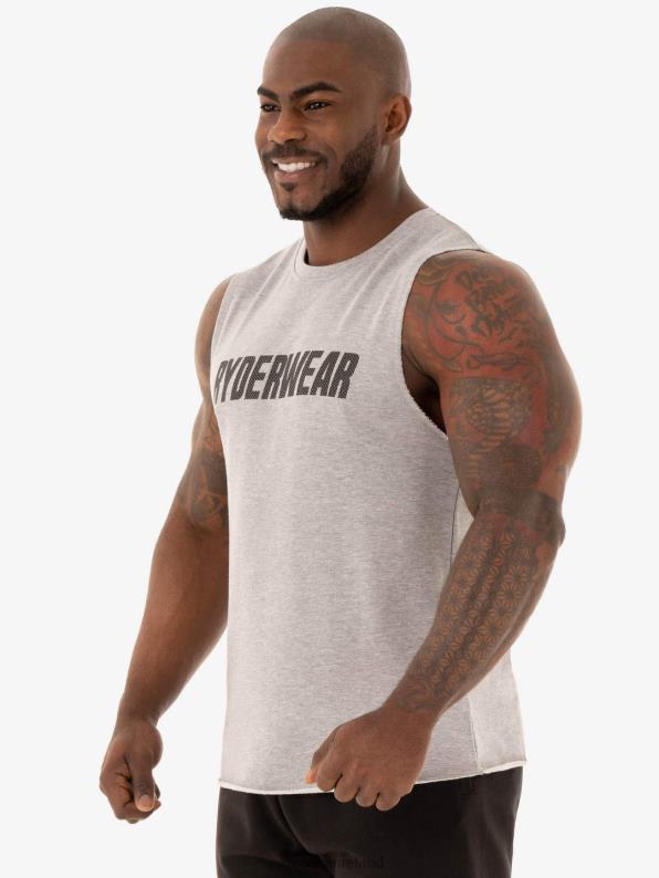 Ryderwear Flex Fleece Tank Grey Marl Men Clothing 4Z2T1350