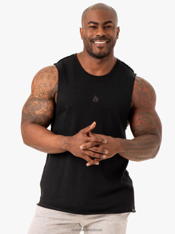 Ryderwear Force Fleece Tank Black Men Clothing 4Z2T1329