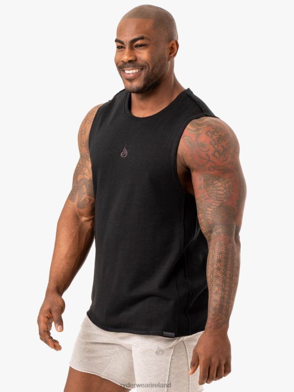 Ryderwear Force Fleece Tank Black Men Clothing 4Z2T1329