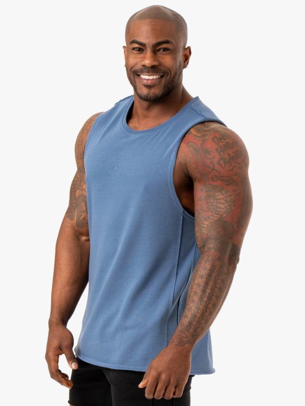 Ryderwear Force Fleece Tank Blue Men Clothing 4Z2T1326