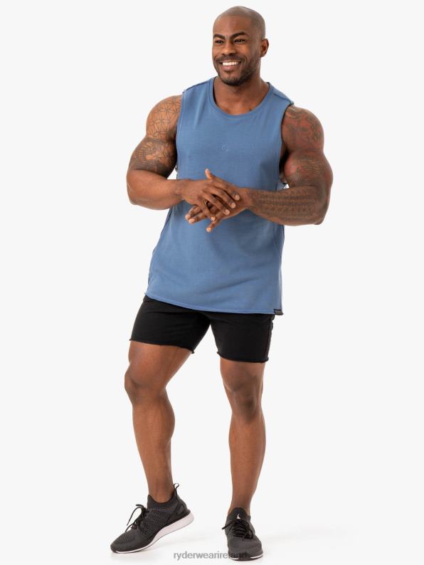 Ryderwear Force Fleece Tank Blue Men Clothing 4Z2T1326
