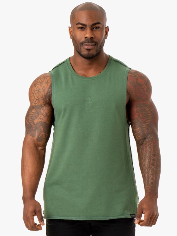 Ryderwear Force Fleece Tank Green Men Clothing 4Z2T1327