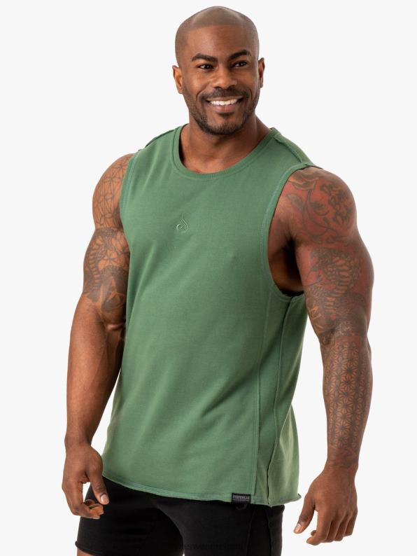 Ryderwear Force Fleece Tank Green Men Clothing 4Z2T1327