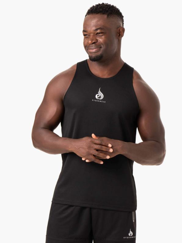 Ryderwear Heighten Mesh Regular Tank Black Men Clothing 4Z2T1336