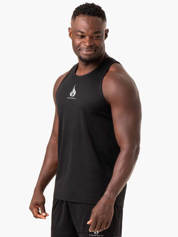 Ryderwear Heighten Mesh Regular Tank Black Men Clothing 4Z2T1336