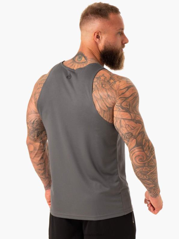 Ryderwear Heighten Mesh Regular Tank Charcoal Men Clothing 4Z2T1335