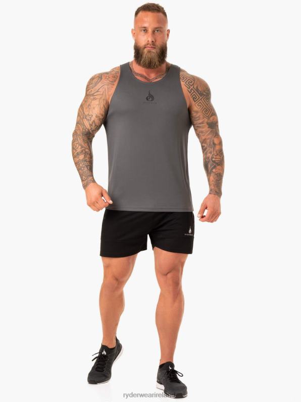 Ryderwear Heighten Mesh Regular Tank Charcoal Men Clothing 4Z2T1335