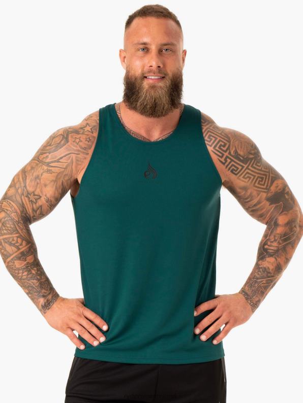 Ryderwear Heighten Mesh Regular Tank Emerald Men Clothing 4Z2T1334