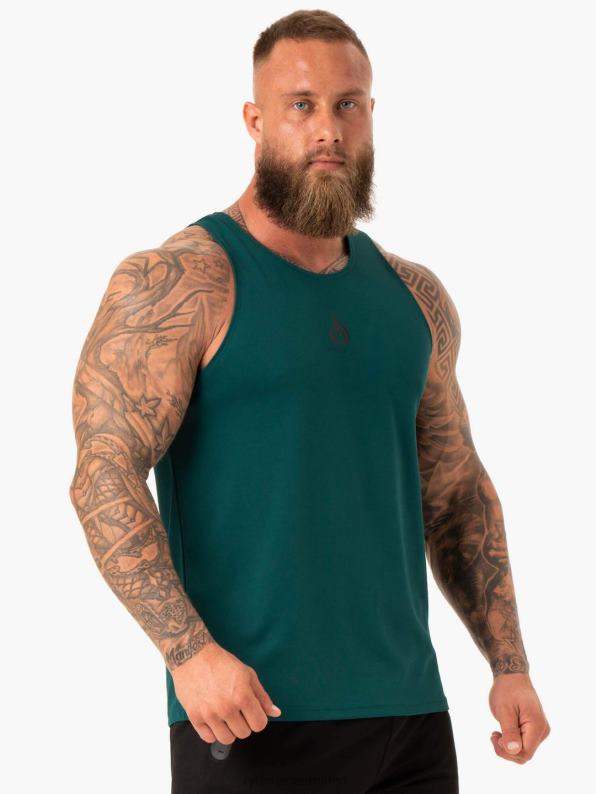 Ryderwear Heighten Mesh Regular Tank Emerald Men Clothing 4Z2T1334