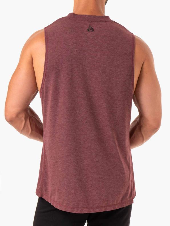Ryderwear Iron Baller Tank Burgundy Marl Men Clothing 4Z2T1347