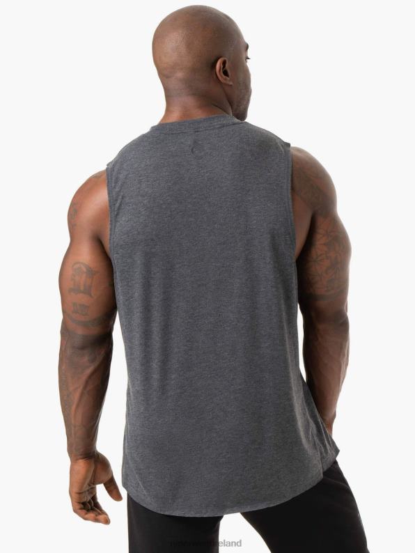 Ryderwear Iron Baller Tank Charcoal Marl Men Clothing 4Z2T1349