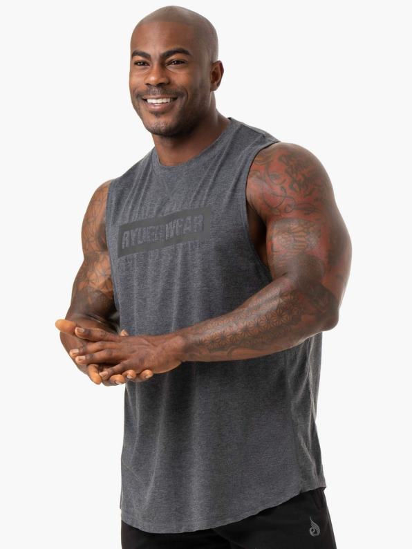 Ryderwear Iron Baller Tank Charcoal Marl Men Clothing 4Z2T1349