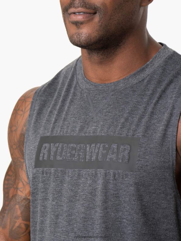 Ryderwear Iron Baller Tank Charcoal Marl Men Clothing 4Z2T1349