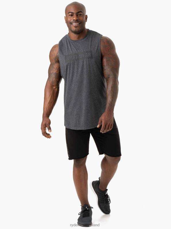Ryderwear Iron Baller Tank Charcoal Marl Men Clothing 4Z2T1349