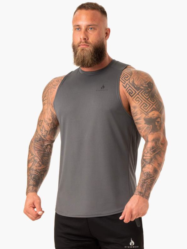 Ryderwear Lift Mesh Baller Tank Charcoal Men Clothing 4Z2T1340