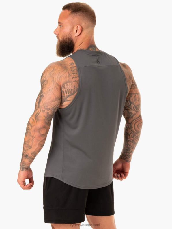 Ryderwear Lift Mesh Baller Tank Charcoal Men Clothing 4Z2T1340