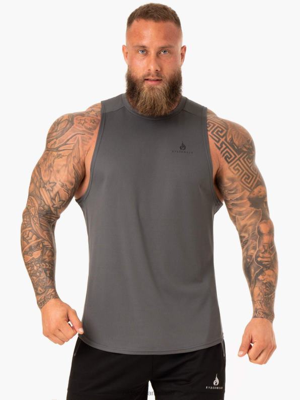 Ryderwear Lift Mesh Baller Tank Charcoal Men Clothing 4Z2T1340