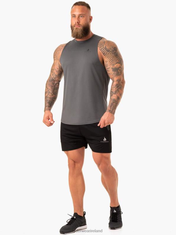 Ryderwear Lift Mesh Baller Tank Charcoal Men Clothing 4Z2T1340