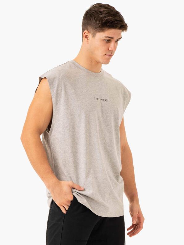 Ryderwear Pursuit Wide Cut Tank Light Grey Marl Men Clothing 4Z2T1316