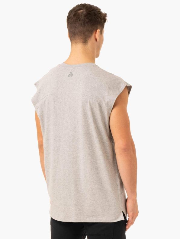 Ryderwear Pursuit Wide Cut Tank Light Grey Marl Men Clothing 4Z2T1316