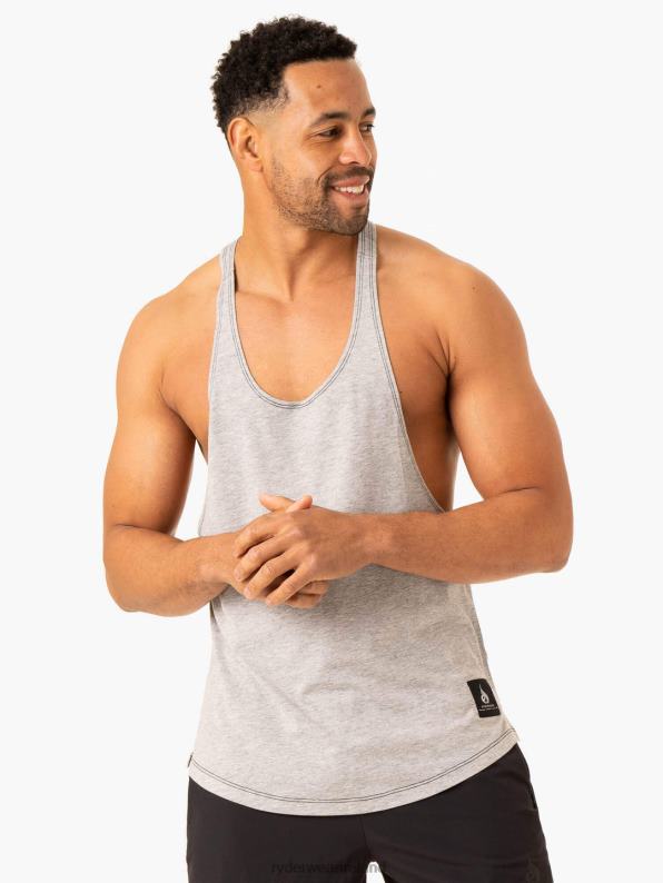 Ryderwear Vital Stringer T-Back Grey Marl Men Clothing 4Z2T1310