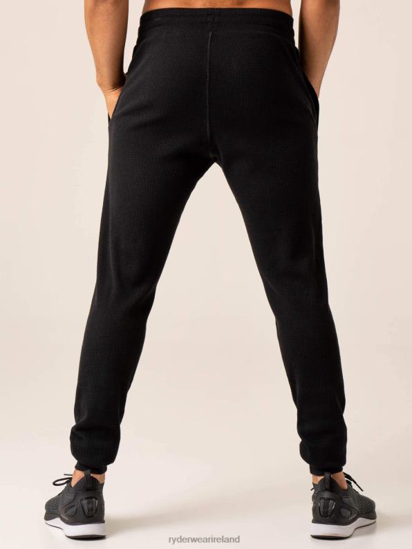 Ryderwear Waffle Lounge Pants Black Men Clothing 4Z2T1424